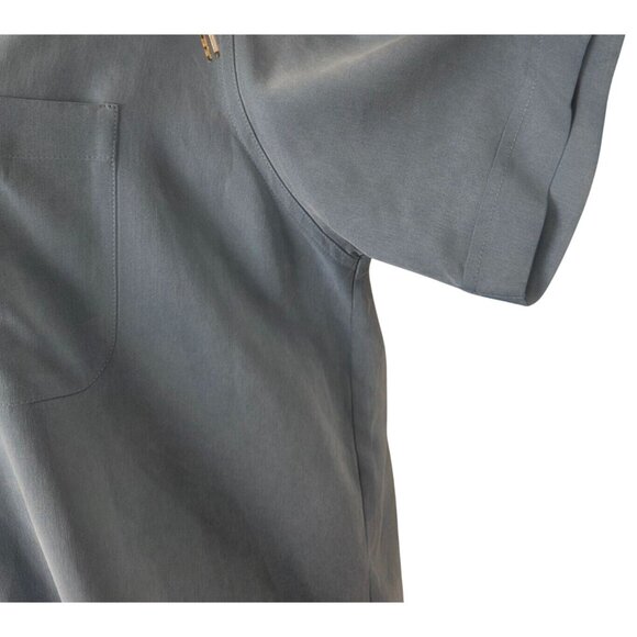 Nat Nast Y2K Silk Camp Shirt Men XL Rain Blue Black Embroider Retro Bowling Styl - Picture 12 of 13